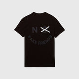 NO FAKE FRIENDS TEE - AURORA REFLECTIVE BLACK