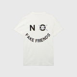 NO FAKE FRIENDS TEE - AURORA REFLECTIVE CREAM