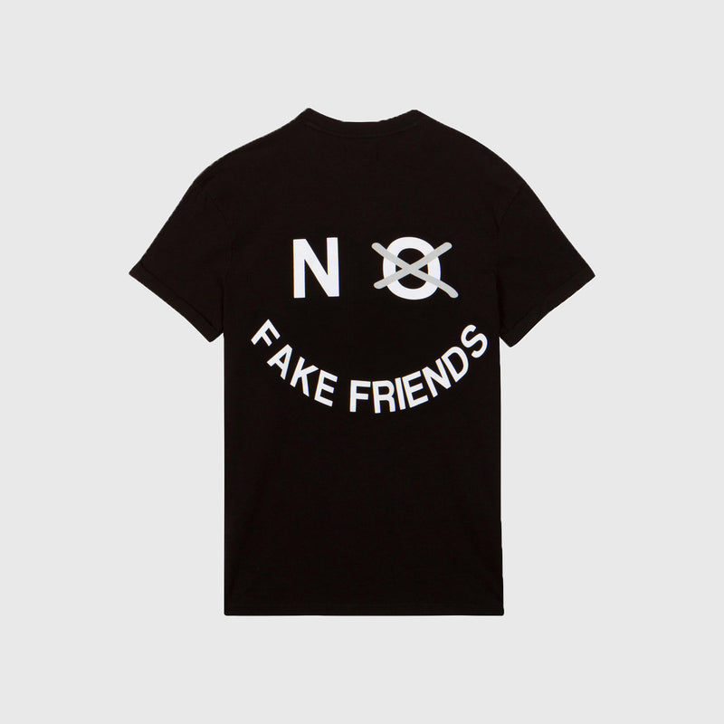 NO FAKE FRIENDS TEE - BASIC BLACK